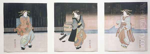 Geisha at Night Triptych, 1818-30 - view 1