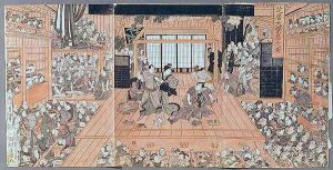 Interior of a Theatre by (Utagawa Toyoshige) Toyokuni II