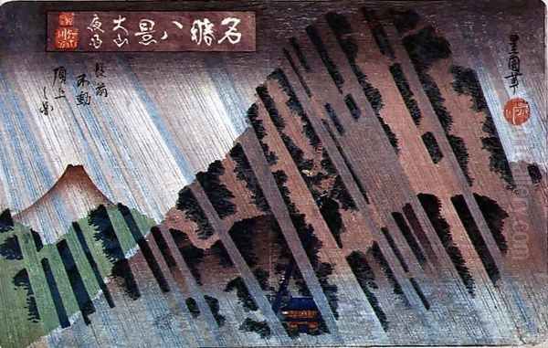Night Rain on Oyama, c.1830 - view 1