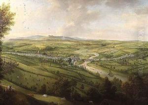 Prospect of Totnes, Devon by William Tomkins
