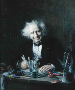 Portrait of Michel-Eugene Chevreul 1786-1889 1888 by Leon Auguste Tourny