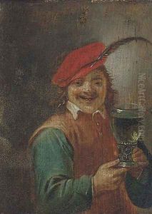 A boor holding a roemer