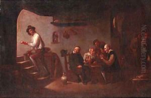 A company playing at cards in a tavern by David The Younger Teniers