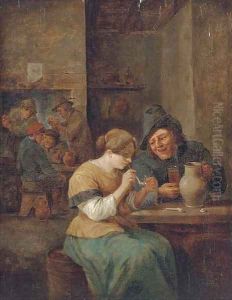 Peasants smoking and drinking in a tavern 2 by David The Younger Teniers