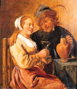 A couple seated at a table A couple seated at a table