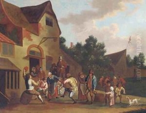 A village kermesse 2 by David The Younger Teniers