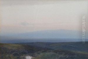 Moorland With Sheep. by Frederick John Widgery