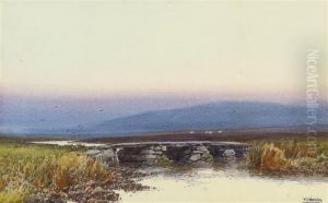 A Clapper Bridge Over The River Teign, Dartmoor