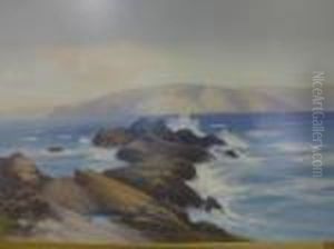 Rocky Coastal Scene by Frederick John Widgery