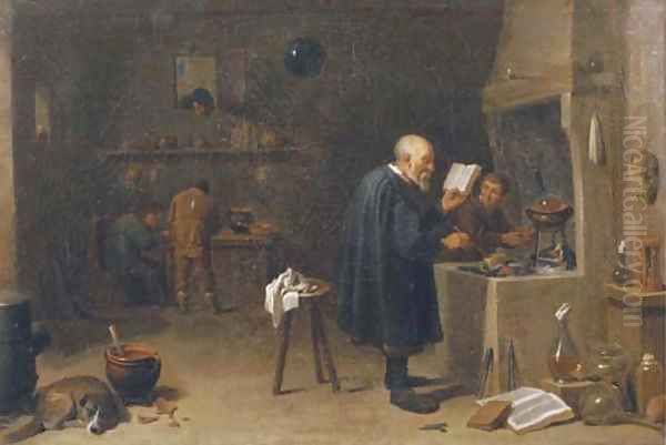 An alchemist in his workshop - view 1