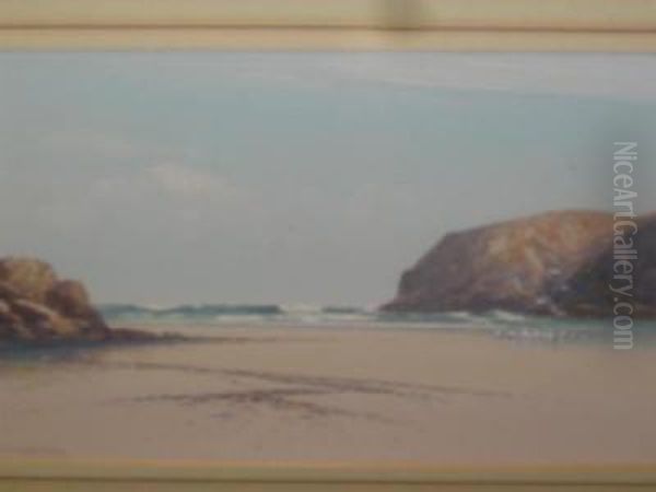 Beach Scene With Seagulls - view 1
