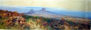 Watercolour,"heytor", Dartmoor, Signed And Titled