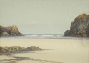Low Tide,near Bude, Cornwall by Frederick John Widgery