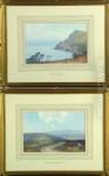 7in. X 10 3/4in. Dunkery Beacon, Exmoor And Duty Point, Syton Signed - view 1