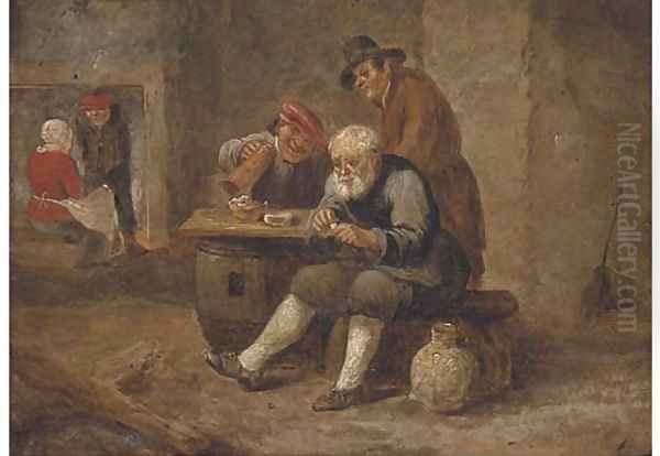 Boors smoking and drinking in an inn - view 1