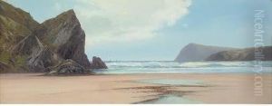 Near Holywell Bay, Newquay by Frederick John Widgery