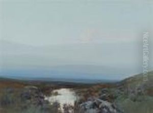 A Moorland Stream by Frederick John Widgery