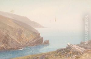 A Coastal Scene, Thought To Be In Devon by Frederick John Widgery