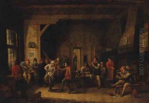Peasants dancing in a Tavern Interior by David The Younger Teniers
