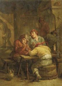Peasants smoking in a tavern