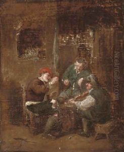 An evening well spent by David The Younger Teniers