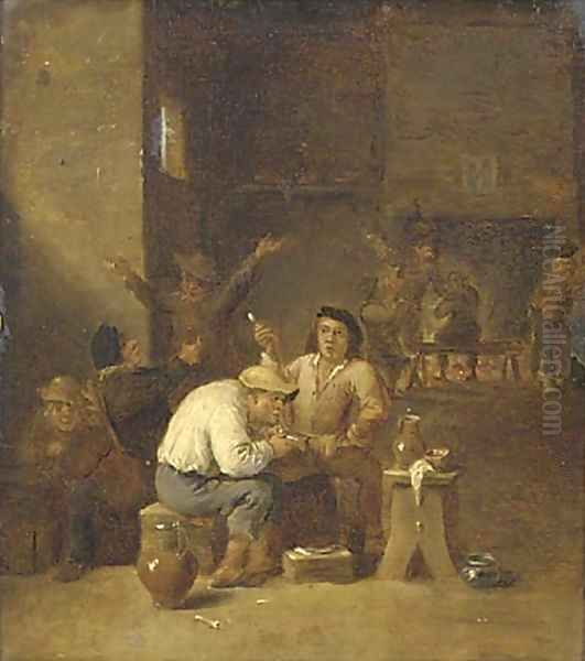 Peasants smoking and drinking in a tavern 4 - view 1