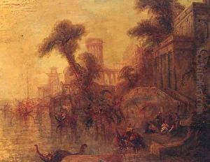 A Capriccio with Figures on a Quay