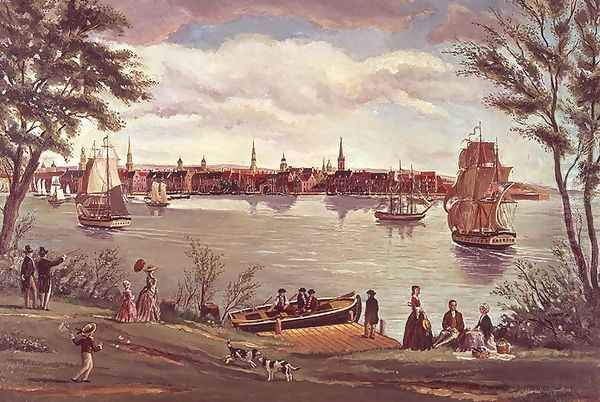 New York after Independence, seen from the East River - view 1