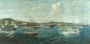 Blockade Runners in Port at St. George, Bermuda, c.1861-65