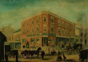 Corner of George and Hunter Streets, Sydney, 1849 by A. Torning