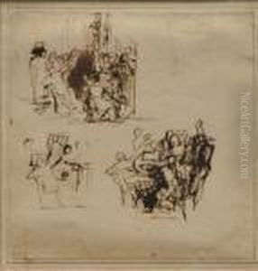 Etude De Personnages by Sir David Wilkie