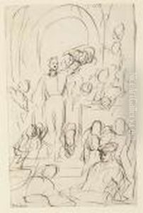 Five Studies For 'general Sir
David Baird Discovering The Body Ofsultan Tippoo Sahib After Having
Captured Seringapatam On 4 May1799' (1839), Two With Studies On The
Verso by Sir David Wilkie