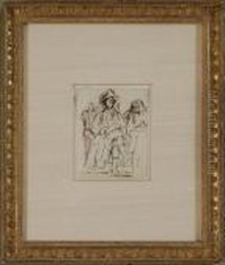 Study Of A Seated Man by Sir David Wilkie