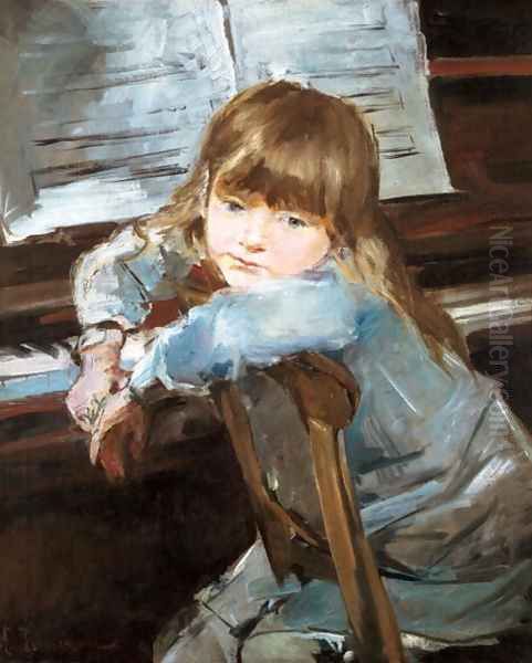 Girl before the Piano, late c19th - view 1