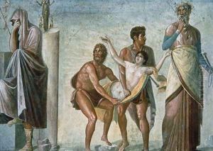The Sacrifice of Iphigenia, from the House of the Tragic Poet, 1st century AD by Timante