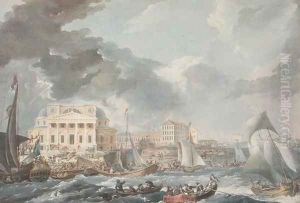 Stock Exchange in St. Petersburg, 1787 by Jean Balthazard de la Traverse