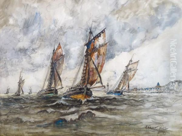 Bateaux De Peche Devant Dieppe - view 1
