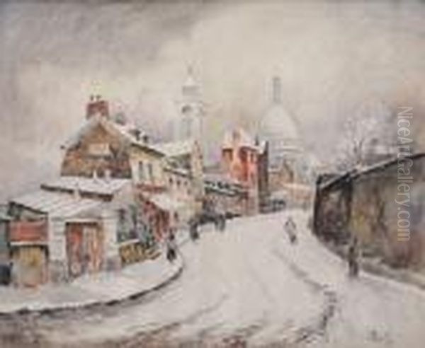Montmartre Sous La Neige - view 1