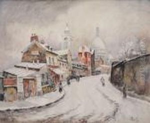 Montmartre Sous La Neige by Frank Will