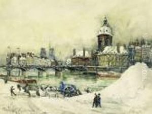 Le Pont Des Arts Sous La Neige