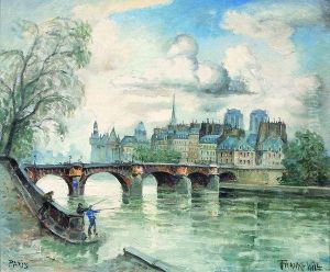 Paris, Le Pont-neuf Et L'ile De La Cite. by Frank Will