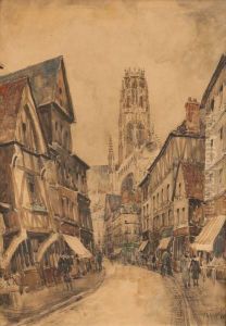 Vue De La Cathedrale De Rouen by Frank Will
