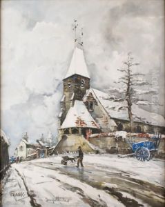 Eglise Et Village De Goupillieres Dans Les Yvelines Sous La Neige Eglise Et Village De Goupillieres Dans Les Yvelines Sous La Neige
