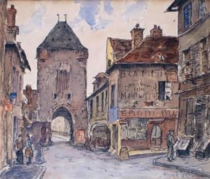 Moret Sur Loing, La Porte Medieval Donnant Sur La Riviere by Frank Will