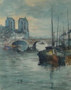 La Seine A Notre-dame by Frank Will