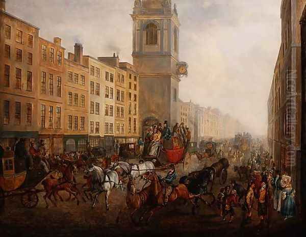 The London to Brighton Coach in Cheapside, 1831 - view 1