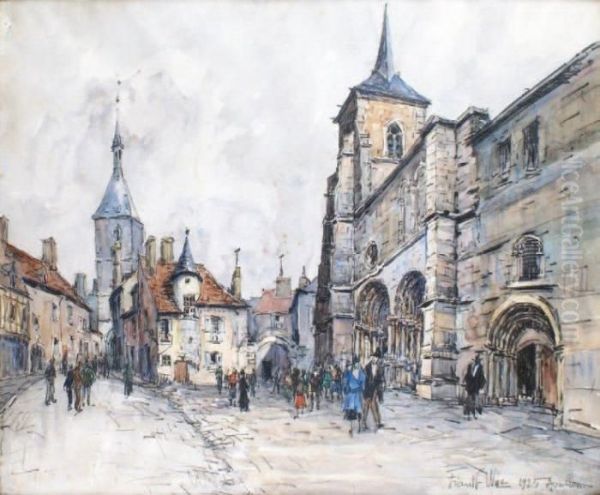 Avallon,
La Place De L'eglise - view 1