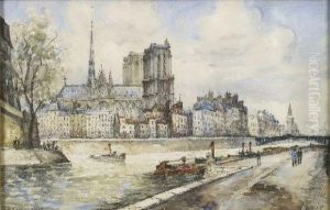 Paris, La Seine Et Notre-dame by Frank Will