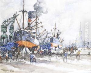 Rouen, Le Chargement Des Cargos by Frank Will