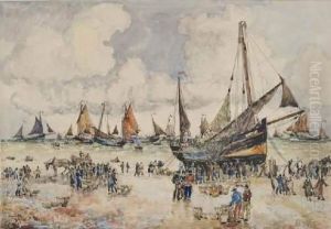 Dieppe, Plage Animee by Frank Will